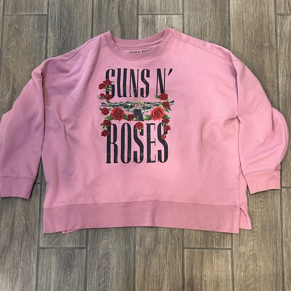 Guns N' Roses Tops - Guns N Roses Pink Graphic Sweatshirt Size XXL